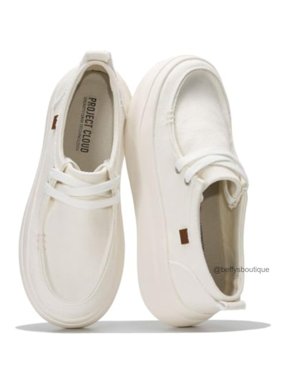 Platform Loafers for Women Slip On Comfortable Canvas Boat Shoes